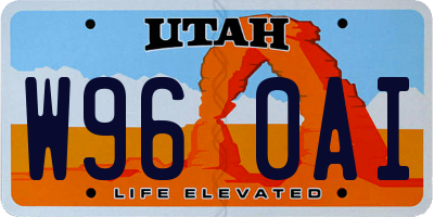 UT license plate W960AI