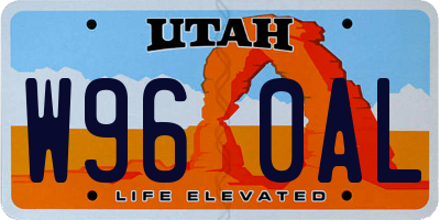 UT license plate W960AL