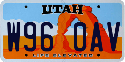 UT license plate W960AV