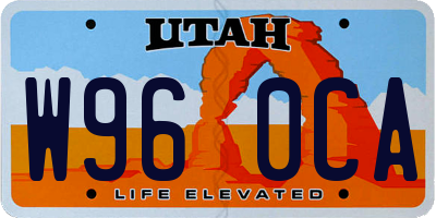UT license plate W960CA