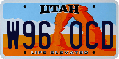 UT license plate W960CD