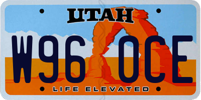UT license plate W960CE