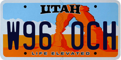 UT license plate W960CH