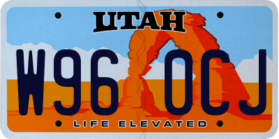 UT license plate W960CJ