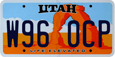 UT license plate W960CP