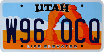 UT license plate W960CQ
