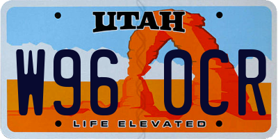 UT license plate W960CR