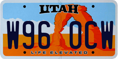 UT license plate W960CW