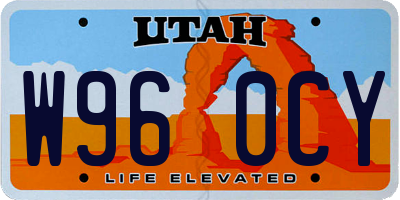 UT license plate W960CY