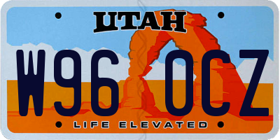UT license plate W960CZ