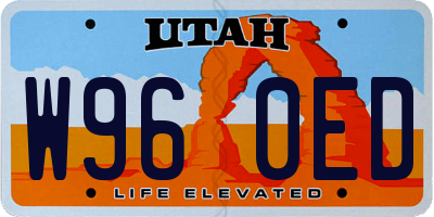 UT license plate W960ED