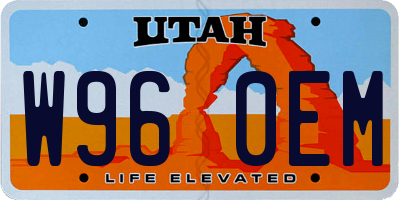 UT license plate W960EM