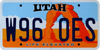 UT license plate W960ES