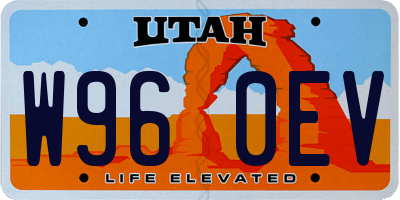 UT license plate W960EV