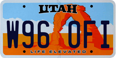 UT license plate W960FI