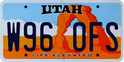 UT license plate W960FS