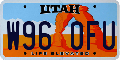 UT license plate W960FU