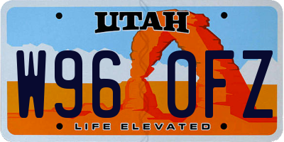 UT license plate W960FZ