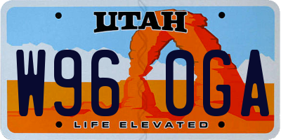 UT license plate W960GA