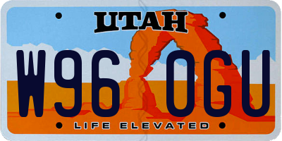 UT license plate W960GU