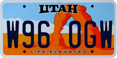 UT license plate W960GW