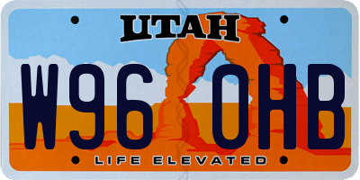 UT license plate W960HB
