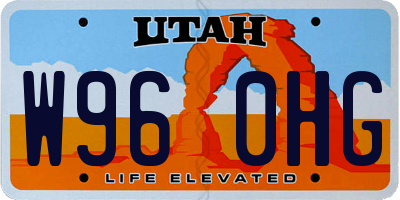 UT license plate W960HG
