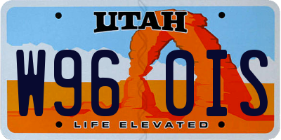UT license plate W960IS