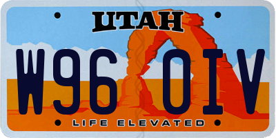UT license plate W960IV