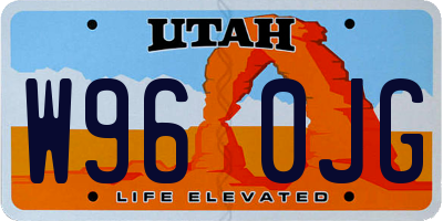 UT license plate W960JG