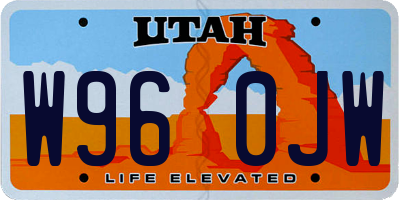 UT license plate W960JW