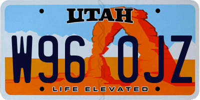 UT license plate W960JZ