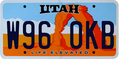 UT license plate W960KB