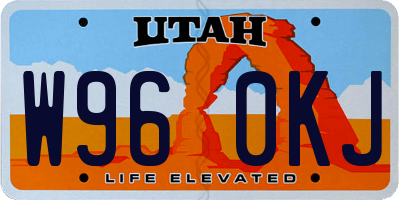 UT license plate W960KJ