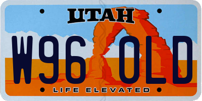 UT license plate W960LD