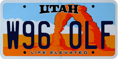 UT license plate W960LF