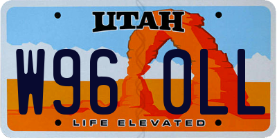 UT license plate W960LL