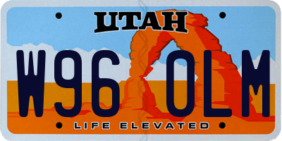 UT license plate W960LM