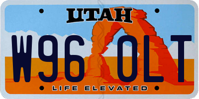 UT license plate W960LT