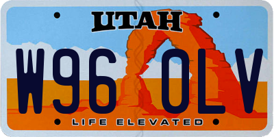 UT license plate W960LV