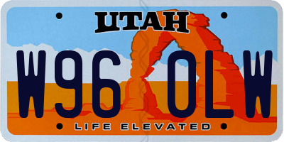 UT license plate W960LW