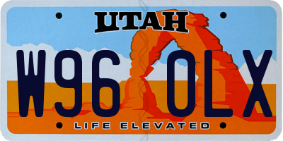 UT license plate W960LX