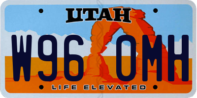 UT license plate W960MH