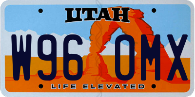 UT license plate W960MX