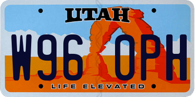 UT license plate W960PH
