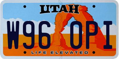 UT license plate W960PI