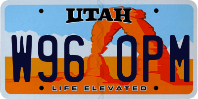 UT license plate W960PM