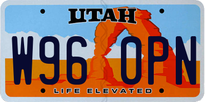 UT license plate W960PN