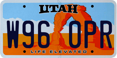 UT license plate W960PR