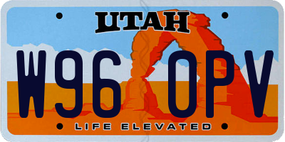 UT license plate W960PV